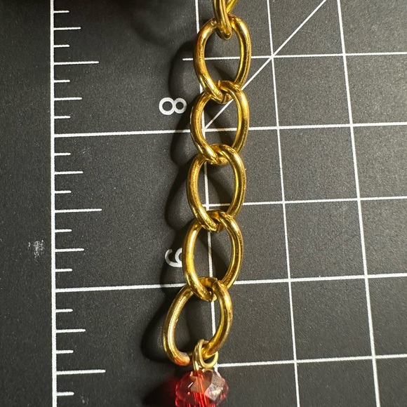 Festive Holiday Statement Coord Set Chunky Heavy Aurora Borealis Ribbon Burgundy - Picture 8 of 16